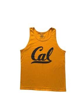 Champion UC Berkeley Cal Golden Bears Script Logo Tank Top Yellow Medium